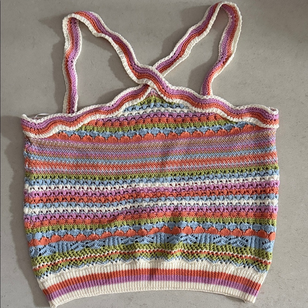 Altar'd State Multicolor Knit Tank Top